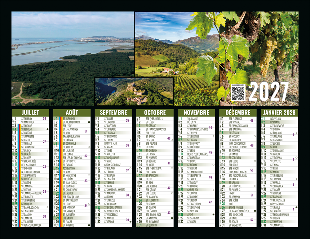 CALENDRIER BANCAIRE "Vignobles" – Image 2