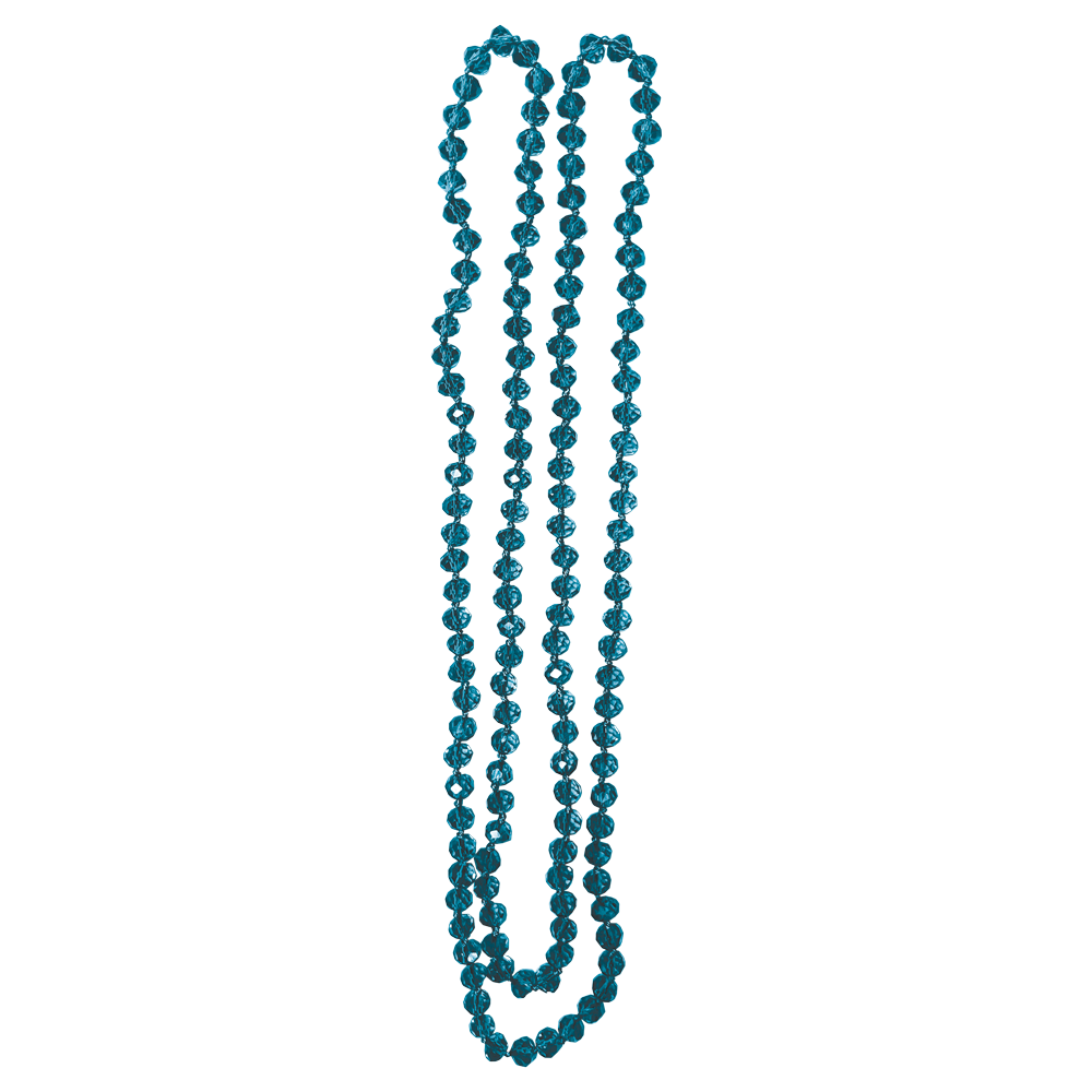 collier perles bleu